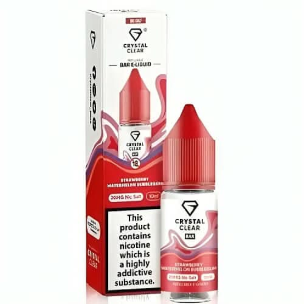 Crystal Clear 10ml Nic Salt - Strawberry Watermelon Bubblegum