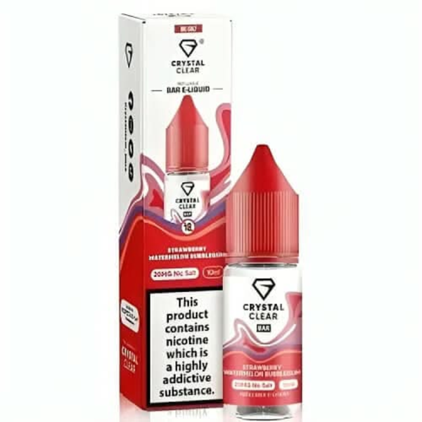 Crystal Clear 10ml Nic Salt - Strawberry Watermelon Bubblegum