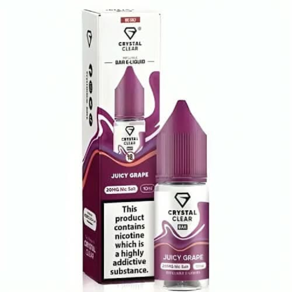 Crystal Clear 10ml Nic Salt - Juicy Grape