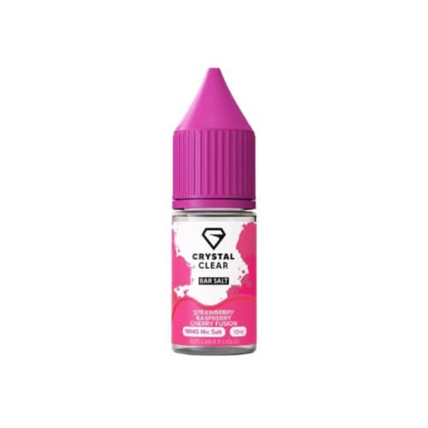 Crystal Clear 10ml Nic Salt - Strawberry Raspberry Cherry Fusion