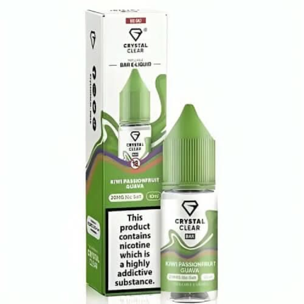 Crystal Clear 10ml Nic Salt - Kiwi Passion Fruit Guava