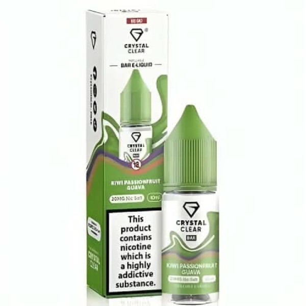Crystal Clear 10ml Nic Salt - Kiwi Passion Fruit Guava