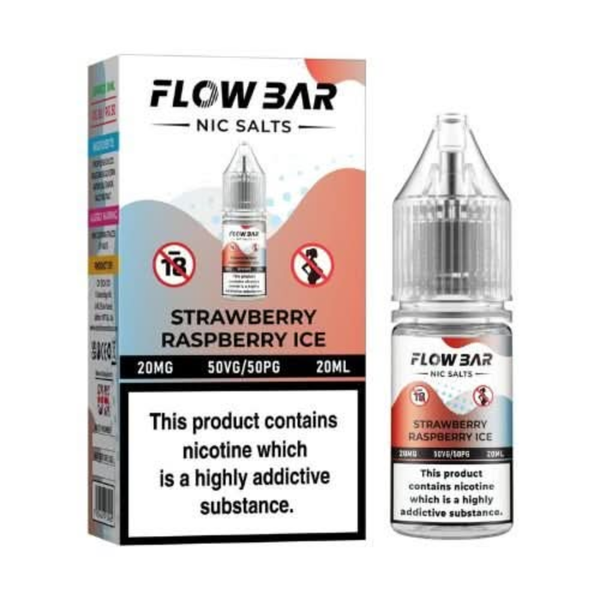 Flow Bar Nic Salts 10ml - Strawberry Raspberry Ice