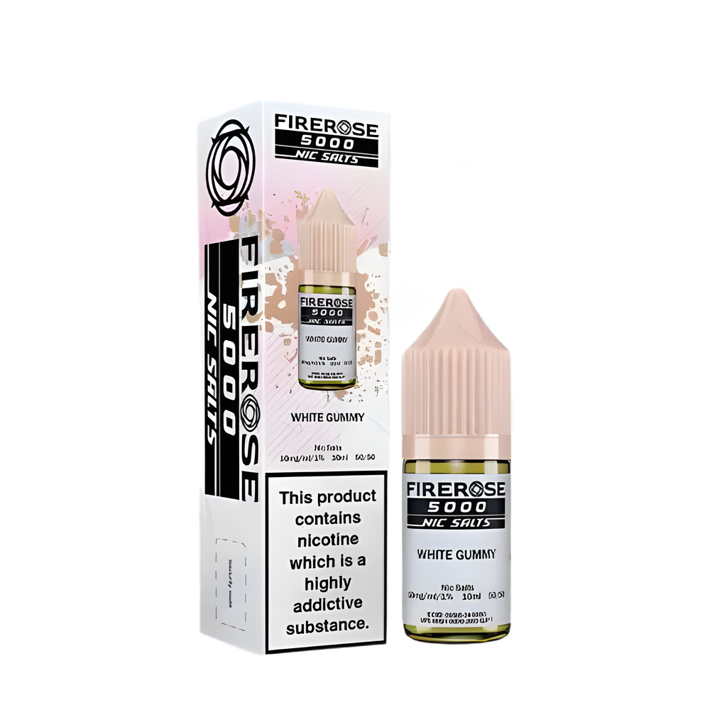 Firerose 5000 10ml Nic Salt E-Liquid White Gummy Nic Salt