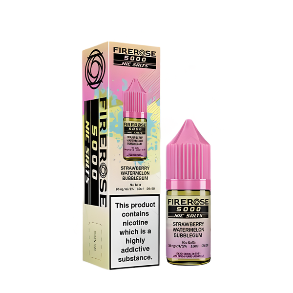 Firerose 5000 Nic Salt E-Liquid 10ml – Strawberry Watermelon Bubblegum