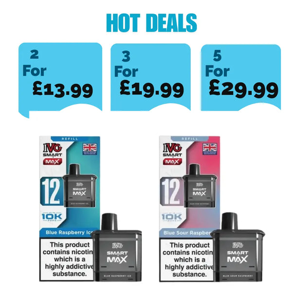 IVG Smart Max 10,000 Prefilled Pods - £7.49 or 2 for £13.99