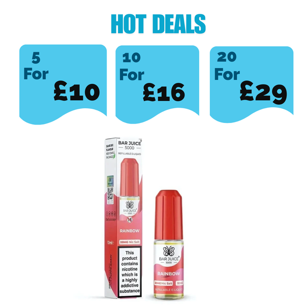 Bar Juice 5000 Nic Salt 10ml - Rainbow