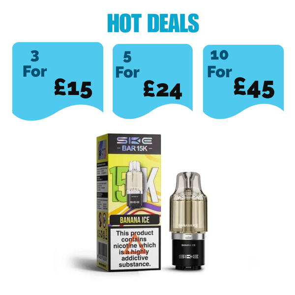 SKE Bar 15K Prefilled Pod Refills - £5.99 Or 3 for £15