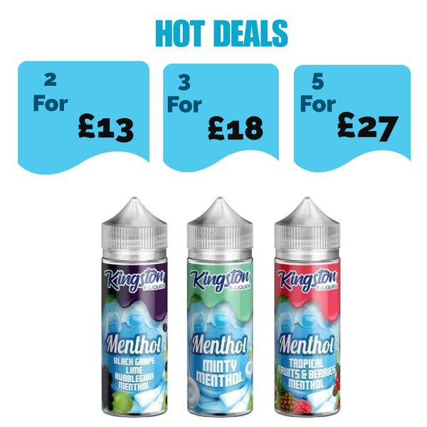 Kingston Shortfill 100ml E-Liquid | Menthol Range