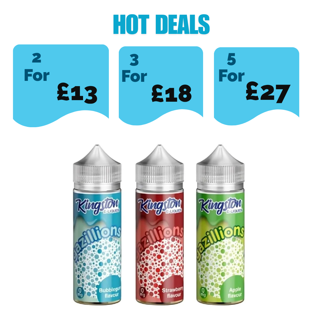 Kingston Shortfill 100ml E-Liquid | Gazillions Range