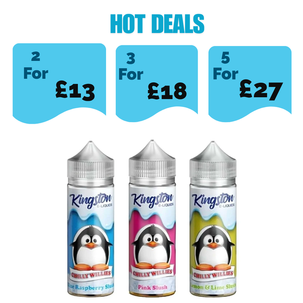 Kingston Shortfill 100ml E-Liquid | Chilly Willies Range