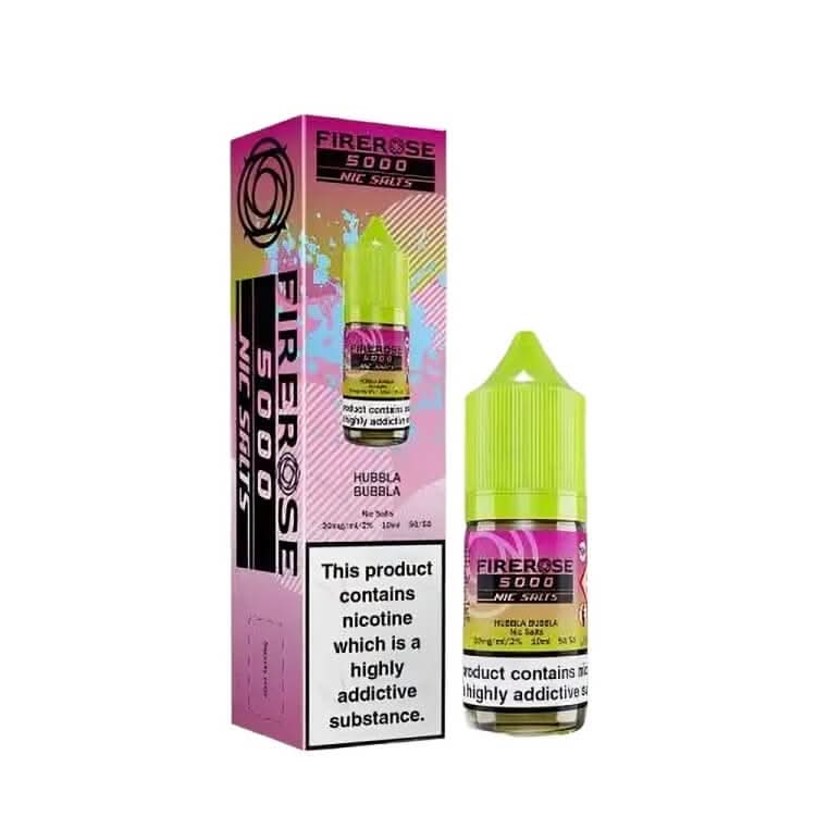 Firerose 5000 Nic Salt E-Liquid 10ml - Hubba Bubba