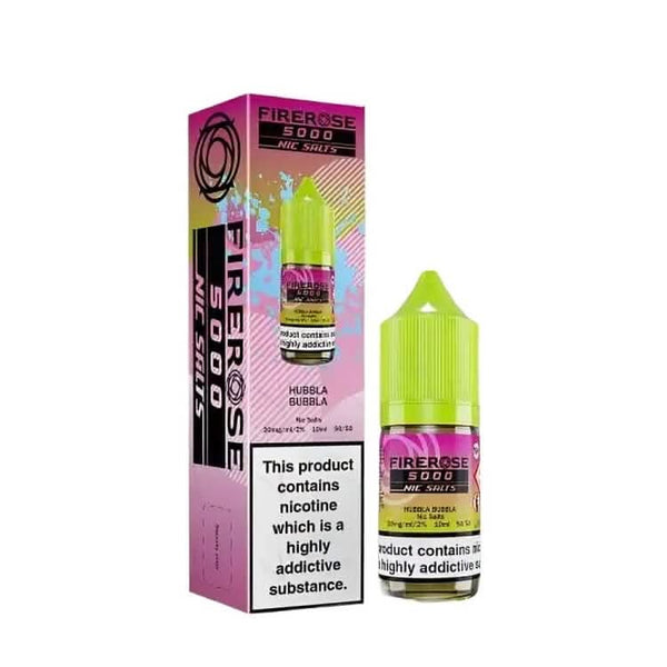Firerose 5000 Nic Salt E-Liquid 10ml - Hubba Bubba
