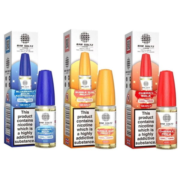 Bar Soltz 10ml Nic Salt E-Liquid - Pack 0f 10
