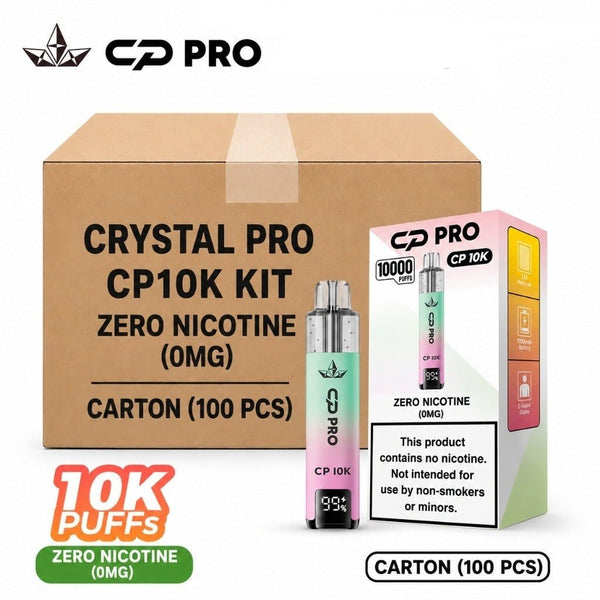 Crystal Pro CP10K Kit Zero Nicotine (0mg) Carton (100 Pcs)