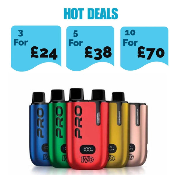 IVG Pro 12 10k Puffs Prefilled Pod Kit - £8.99 or 3 for £24
