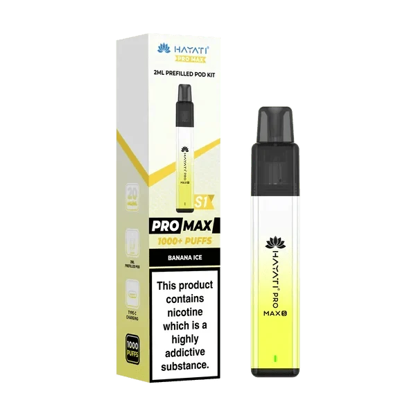 Hayati Pro Max S1 1000+ Puff Prefilled Pod Kit (Box of 10)
