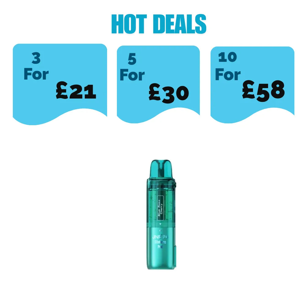 JNR P4 Stellarc 100k Prefilled Pods with Refill Containers
