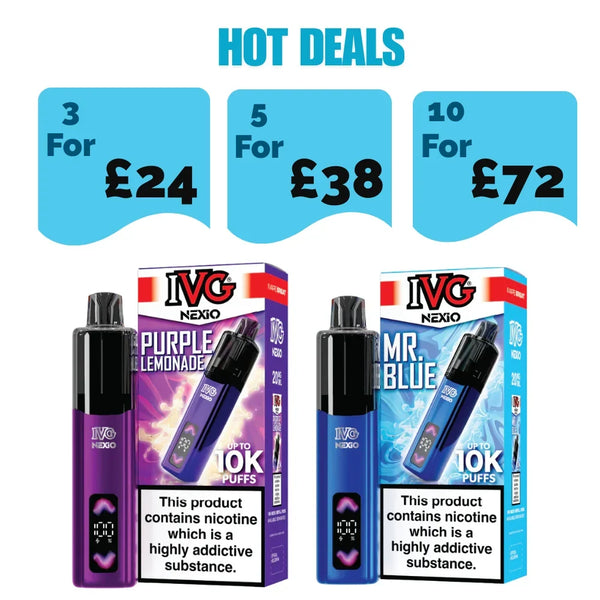IVG Nexio 10K Prefilled Pod Vape Kit - £8.99 or 3 for £24