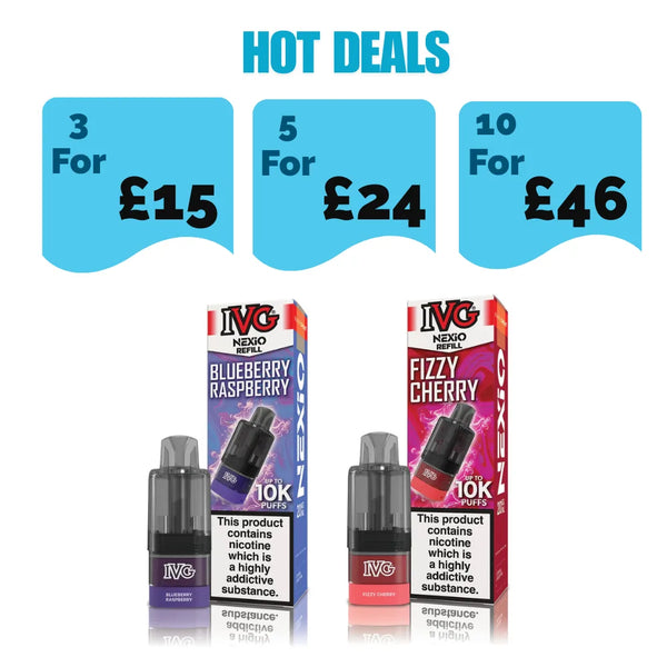 IVG Nexio 10K Prefilled Refill Pods  - £5.99 or 3 for £15