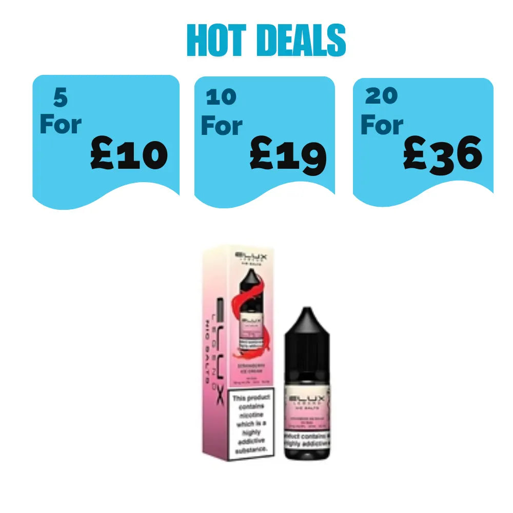 Elux Legend NIC Salt 10ml -Strawberry Ice Cream