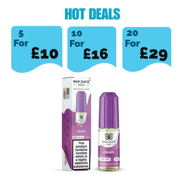 Bar Juice 5000 Nic Salt 10ml - Grape