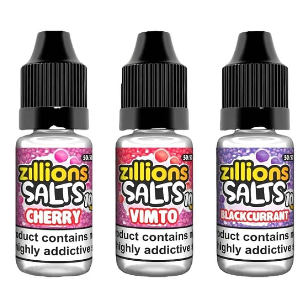 Zillion Salts 10ml Nic Salt E-Liquid - Pack of 5