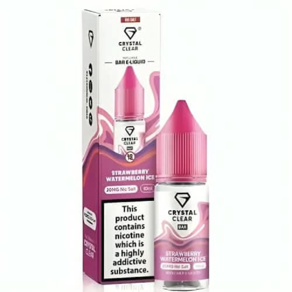 Crystal Clear 10ml Nic Salt - Strawberry Watermelon Ice