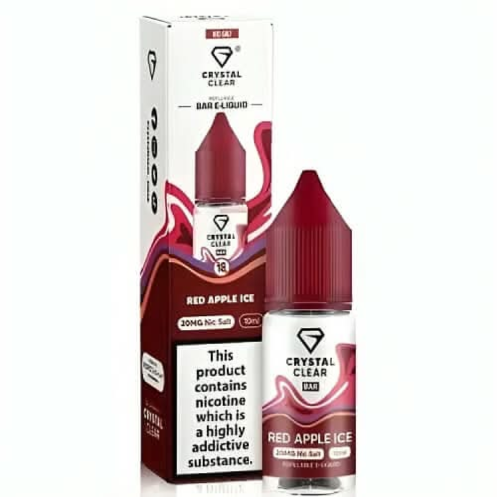 Crystal Clear 10ml Nic Salt - Red Apple Ice