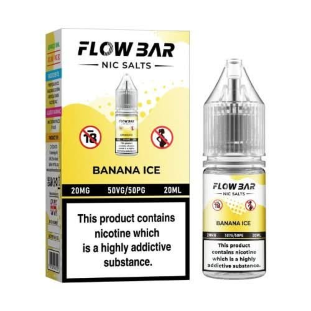 Flow Bar Nic Salts 10ml - Banana Ice