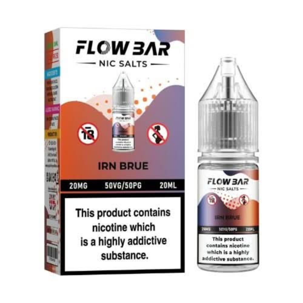 Flow Bar Nic Salts 10ml - Irn Brue