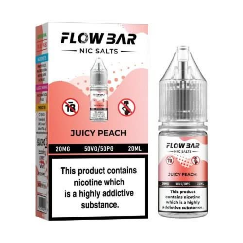 Flow Bar Nic Salts 10ml - Juicy Peach