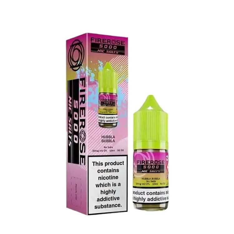 Firerose 5000 Nic Salt E-Liquid 10ml - Hubba Bubba