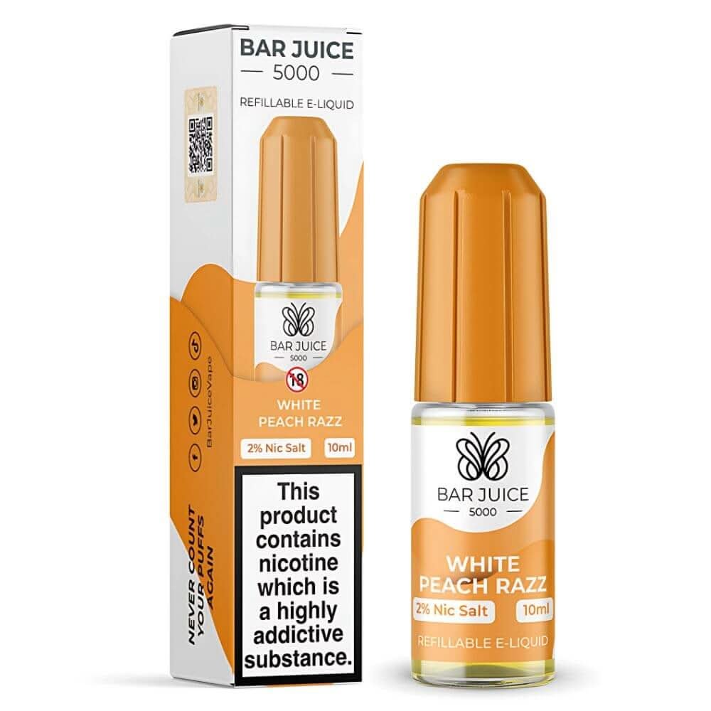 Bar Juice 5000 Nic Salt 10ml - White Peach Razz