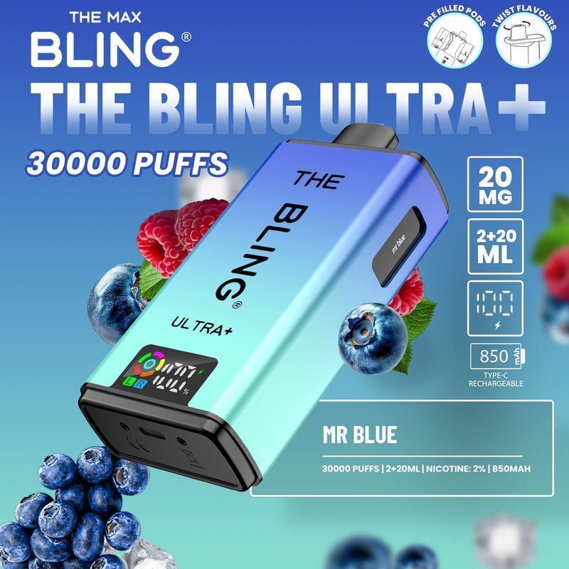 The Crystal Bling Ultra Plus 30k Prefilled Vape Kit (Box Of 5)