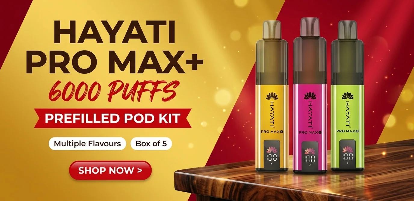 Hayati Pro Max+ 6000 puffs prefilled pod kit - shop now