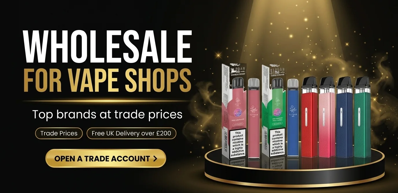 Wholesale for vape shops - open a trade account