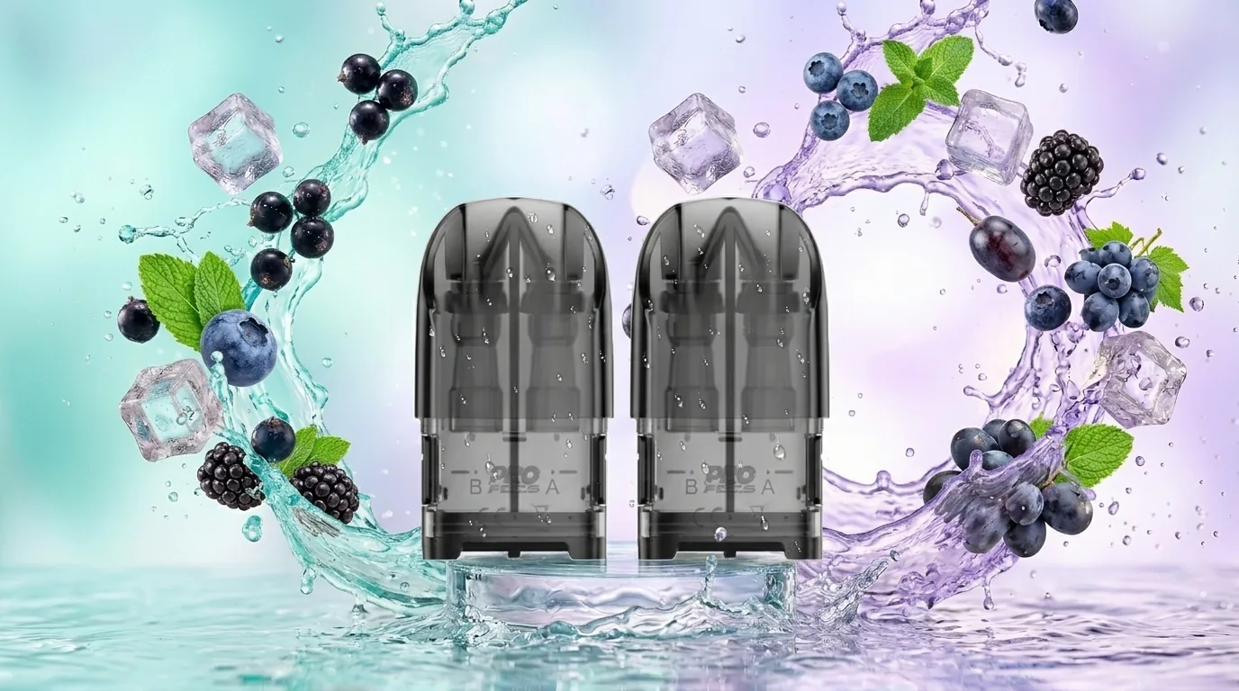 Replacement vape pods with berry splash
